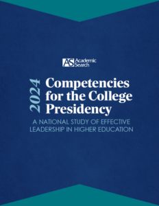 Competencies for the College Presidency - Cover