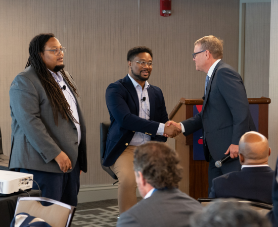 Andy Feinstein of University of Northern Colorado, Jared Bass of the Center for American Progress, and Jarron Brady of Government Finance Officers Association.