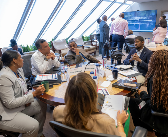 Members of the 2025-26 MLI cohort engage in group discussion.