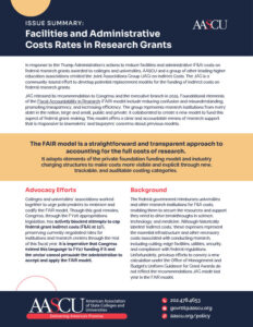 Issue Summary - Indirect Costs (Cover)